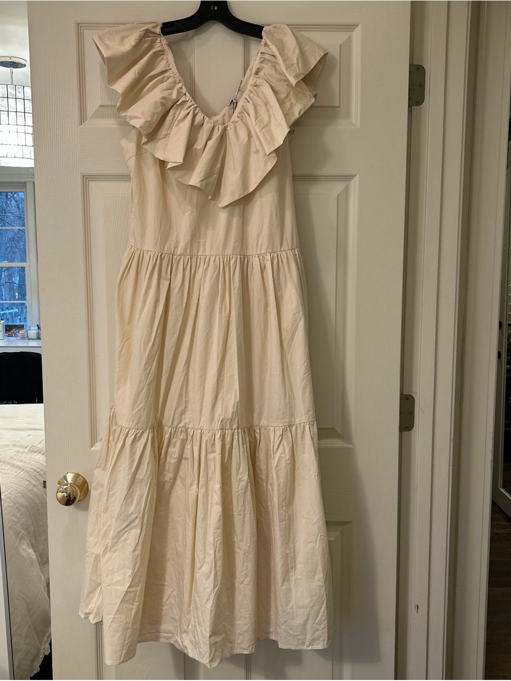 English Factory Women’s Ruffled Cream Maxi Dress